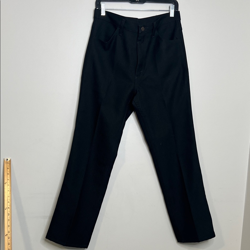 Classic Black Trousers Wrangler Straight Cut Pants Black work pants 32 length